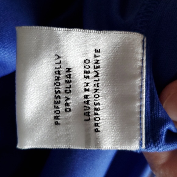 Chetta B Royal Blue Paisley Bishop Qrap Dress - Picture 8 of 8